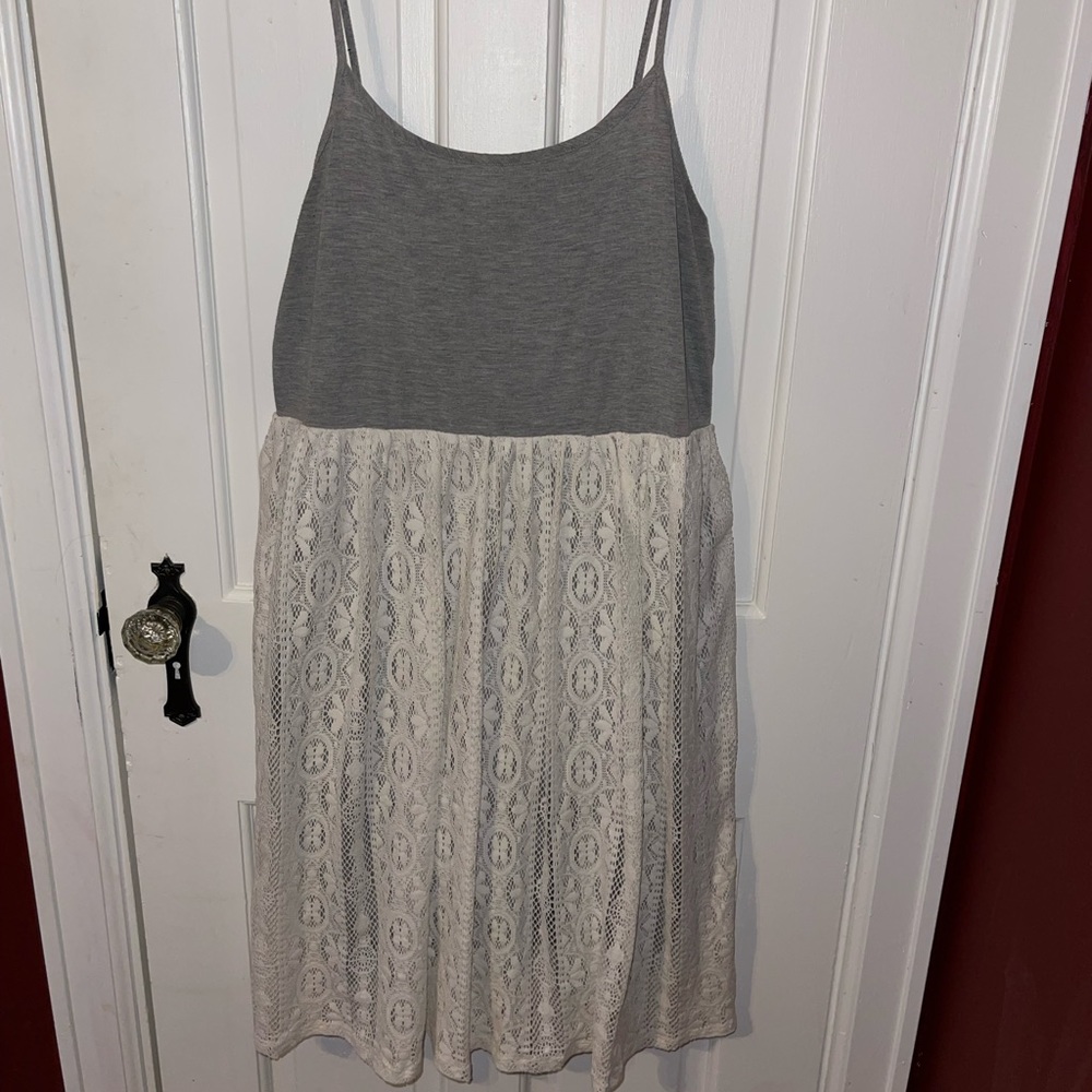 Tank dress with lace.